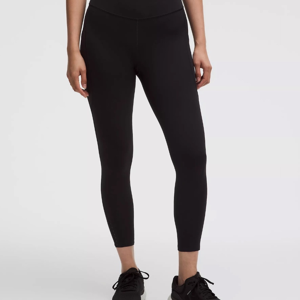 Lululemon Fast and Free Black High Rise Tight Size 6